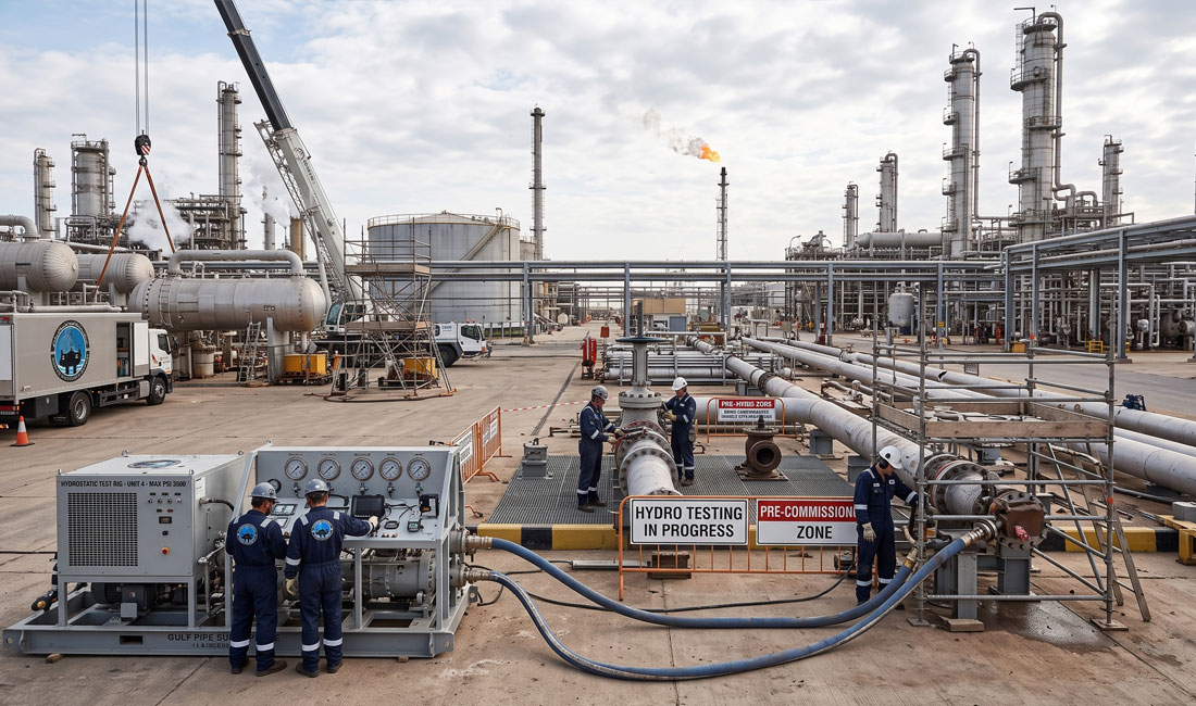 Hydro Testing and Pre-Commissioning by Gulf Pipe Supply and Services